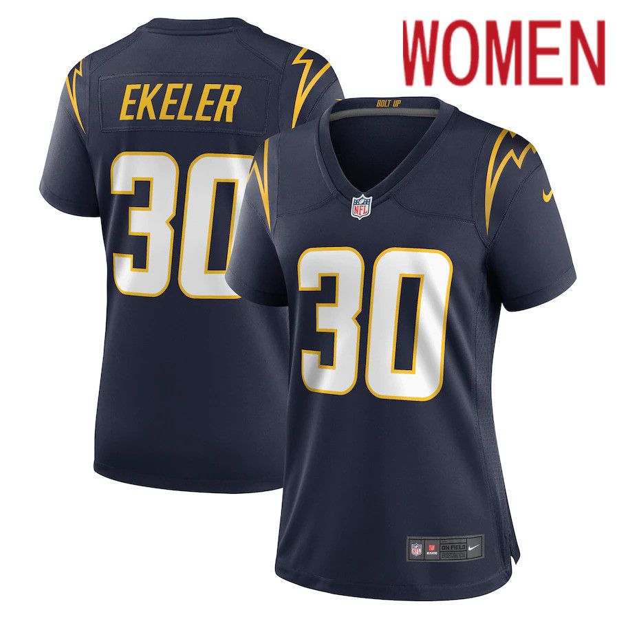 Women Los Angeles Chargers #30 Austin Ekeler Nike Navy Game NFL Jersey->women nfl jersey->Women Jersey